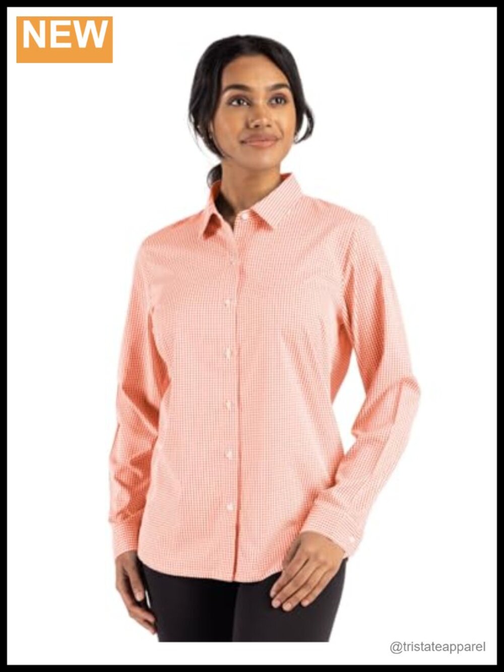 Women's Long Sleeve Button Down Recycled Polyester Dress Shirt